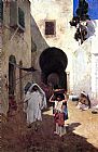 Willard Leroy Metcalf Street Scene, Tangiers painting